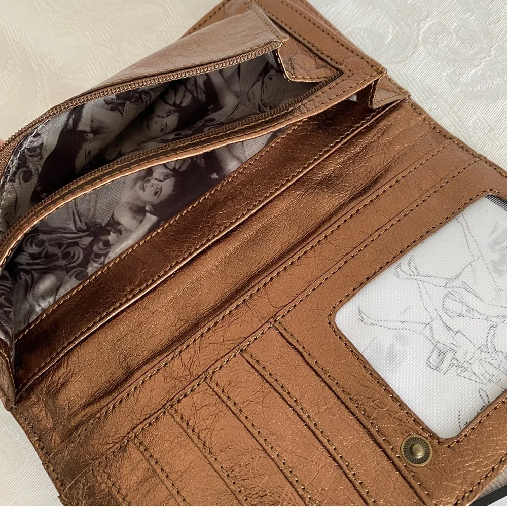 Junior drake brown bronze long wallet